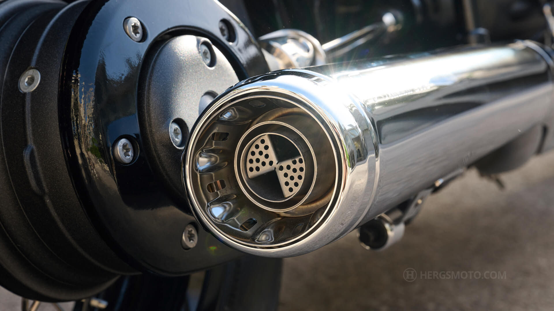 Akrapovič rear silencers with perforated tailpipe